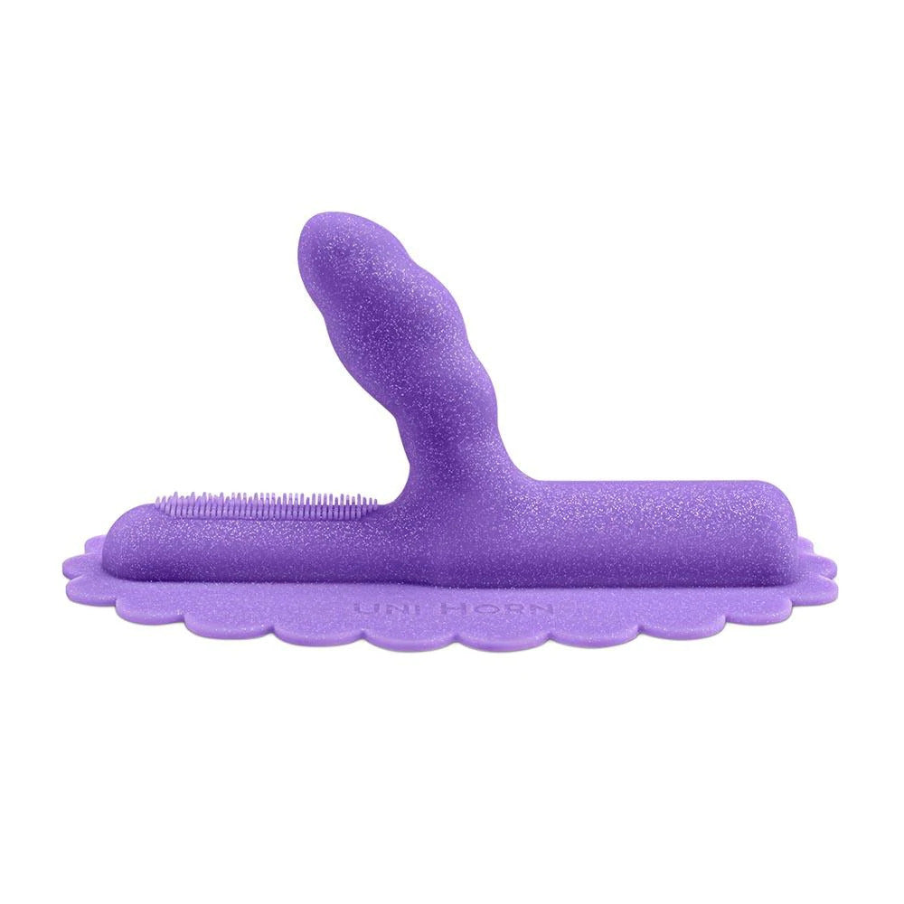 The Cowgirl Uni Horn Twisted Textured Silicone Attachment – Purple