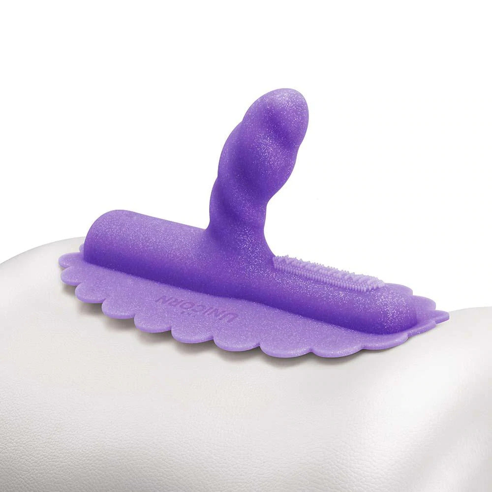 The Cowgirl Uni Horn Twisted Textured Silicone Attachment – Purple