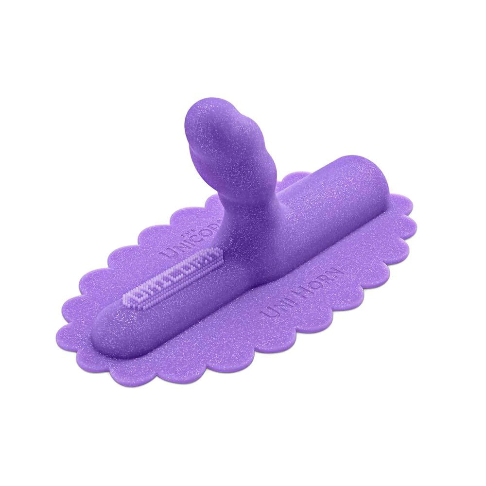 The Cowgirl Uni Horn Twisted Textured Silicone Attachment – Purple