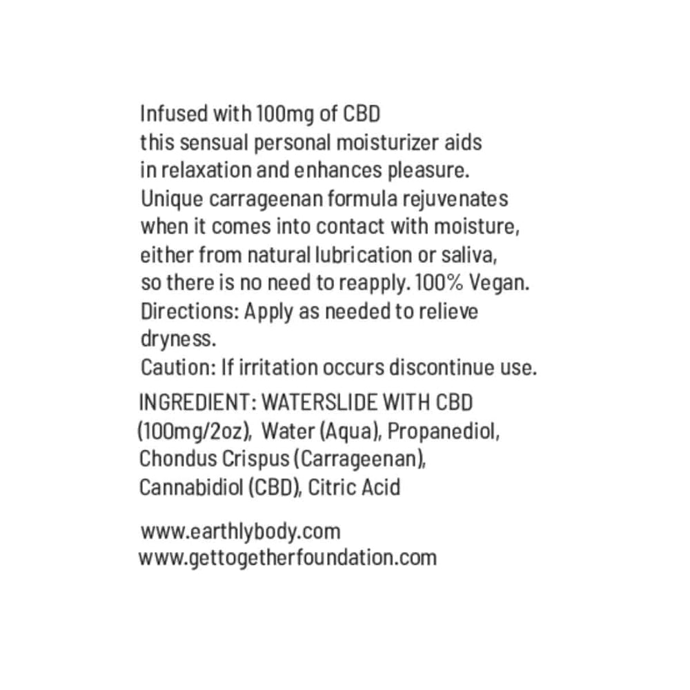 Earthly Body CBD-Infused Waterslide Personal Moisturizer – 2 oz