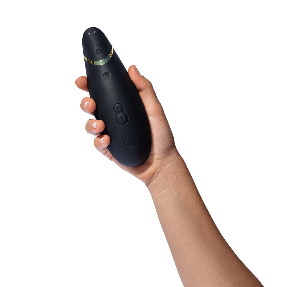 Womanizer Premium 2 Rechargeable Silicone Clitoral Stimulator with Pleasure Air Technology - Black