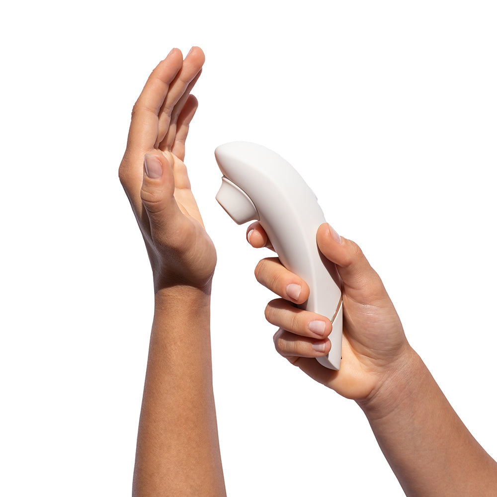 Womanizer Premium 2 Clitoral Stimulator with Pleasure Air Technology - Warm Gray