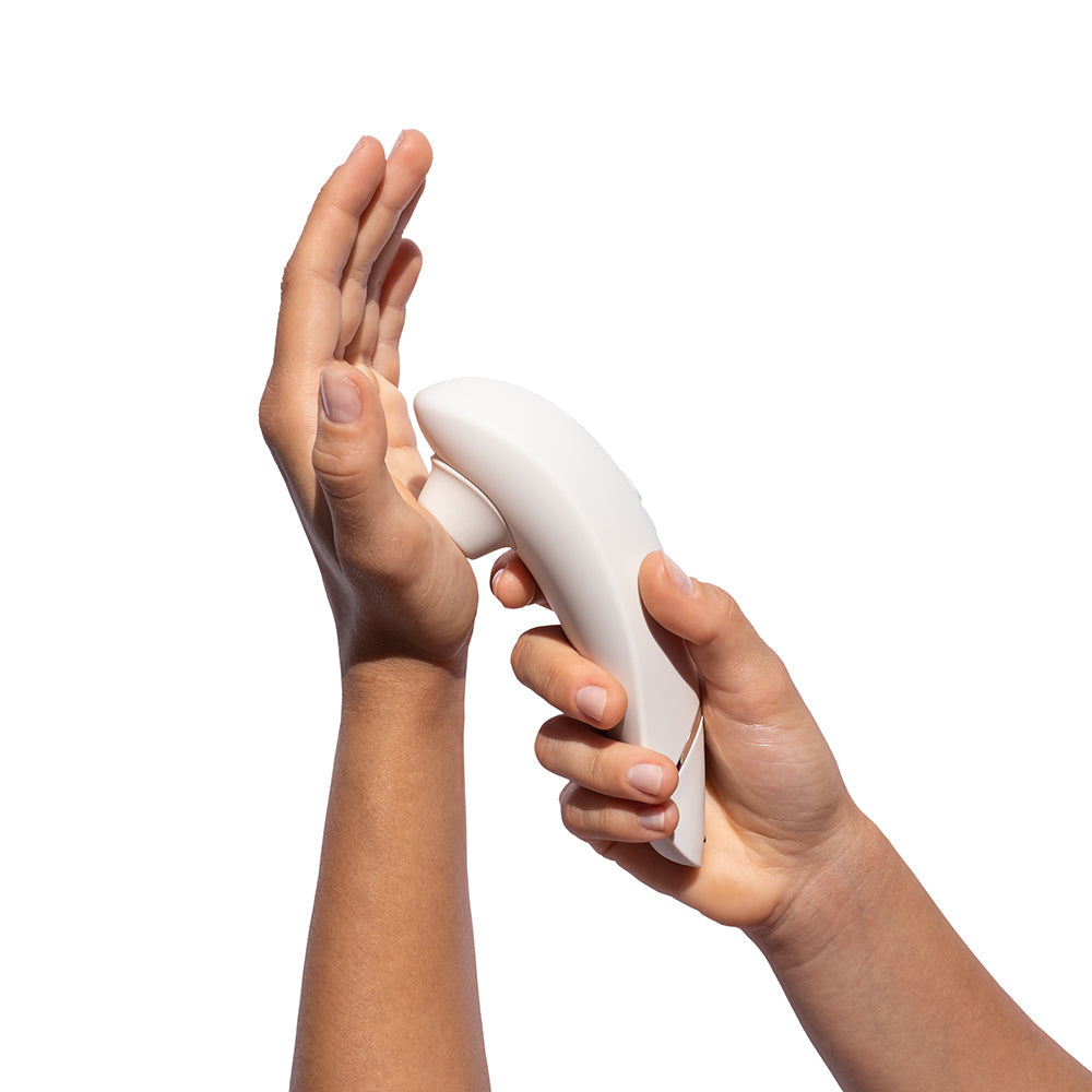 Womanizer Premium 2 Clitoral Stimulator with Pleasure Air Technology - Warm Gray