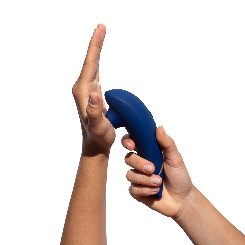Womanizer Premium 2 Rechargeable Silicone Clitoral Stimulator with Autopilot – Blueberry