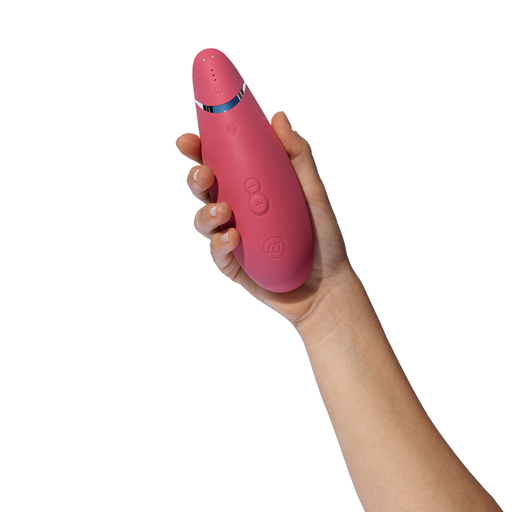 Womanizer Premium 2 Clitoral Stimulator with Pleasure Air Technology - Raspberry