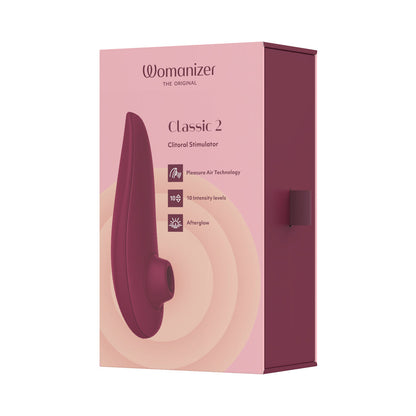 Womanizer Classic 2 Rechargeable Silicone Clitoral Stimulator – Bordeaux