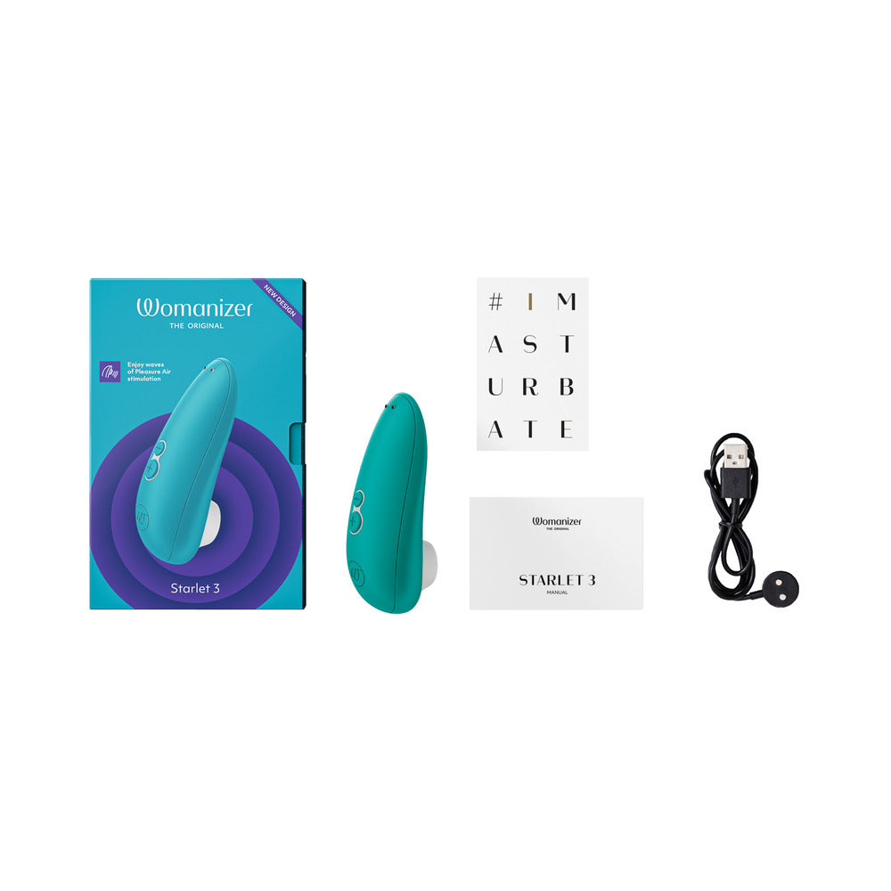 Womanizer Starlet 3 Rechargeable Silicone Clitoral Stimulator with Pleasure Air Technology – Turquoise