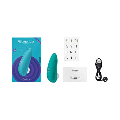 Womanizer Starlet 3 Rechargeable Silicone Clitoral Stimulator with Pleasure Air Technology – Turquoise
