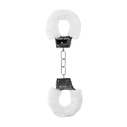 Ouch! Beginner's Furry Handcuffs with Quick-Release – White