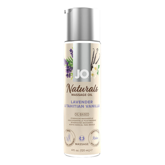 JO Naturals Massage Oil Lavender & Tahitian Vanilla – 4 oz