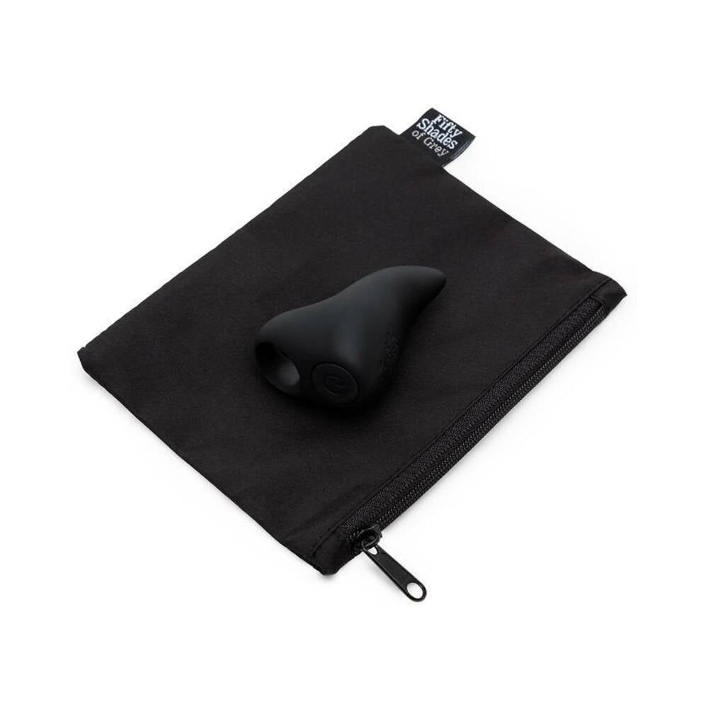 Fifty Shades of Grey Sensation Rechargeable Silicone Finger Vibrator - Black