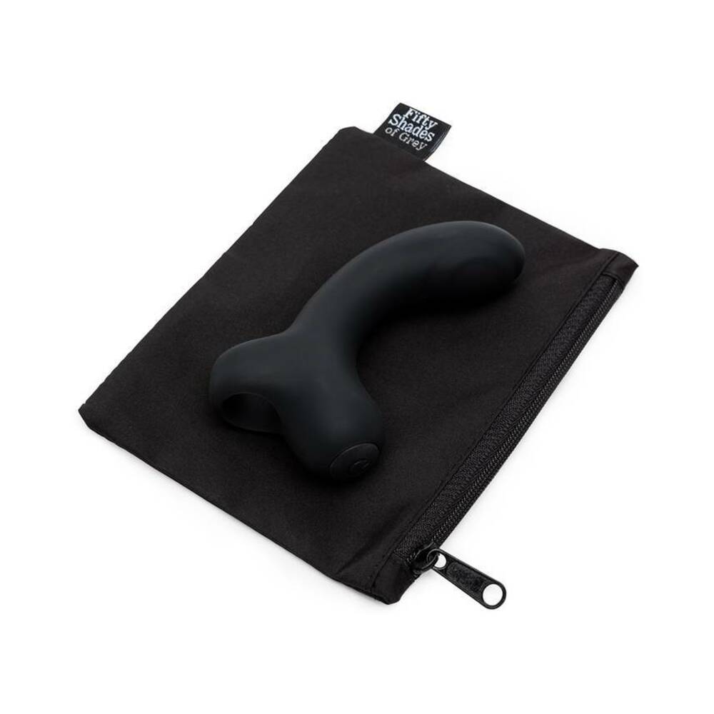 Fifty Shades of Grey Sensation Rechargeable Silicone G-Spot Finger Vibrator - Black
