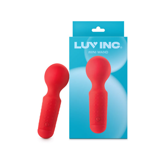 Luv Inc Mw65 Mini Wand - Rechargeable Silicone Vibrator - Red
