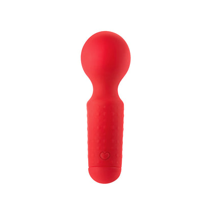 Luv Inc Mw65 Mini Wand - Rechargeable Silicone Vibrator - Red