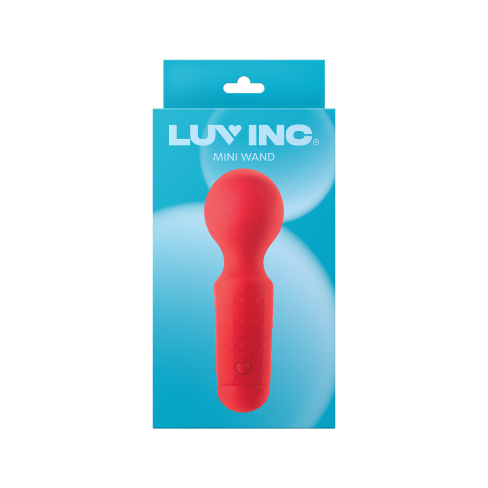 Luv Inc Mw65 Mini Wand - Rechargeable Silicone Vibrator - Red