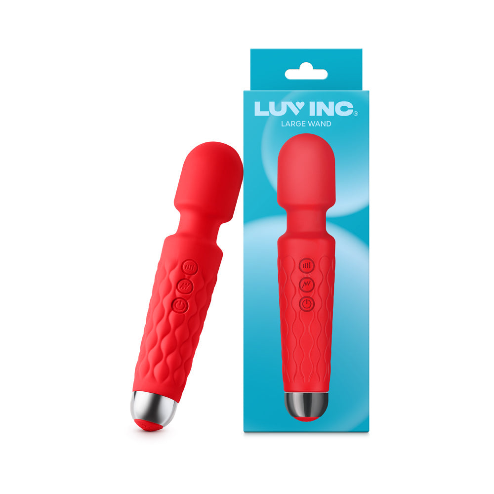Luv Inc Lw96 Large Wand Rechargeable Vibrator – Red
