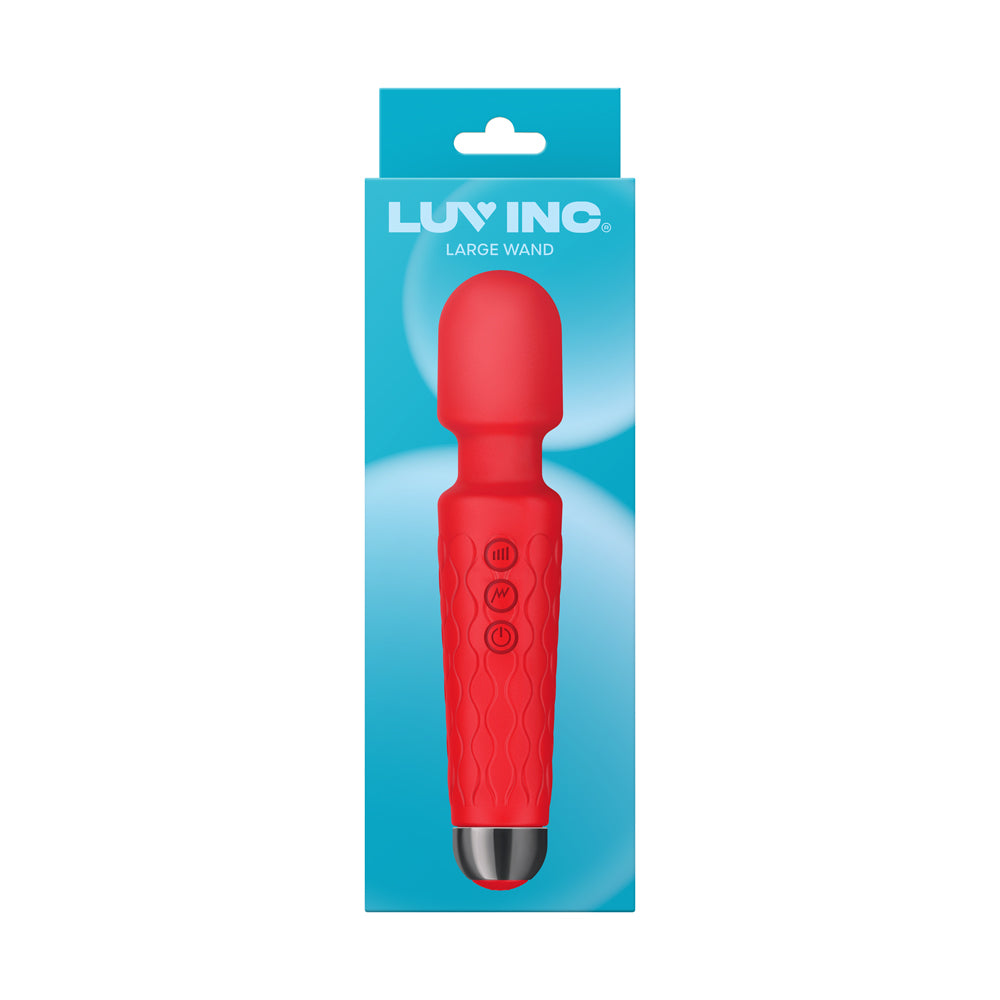 Luv Inc Lw96 Large Wand Rechargeable Vibrator – Red
