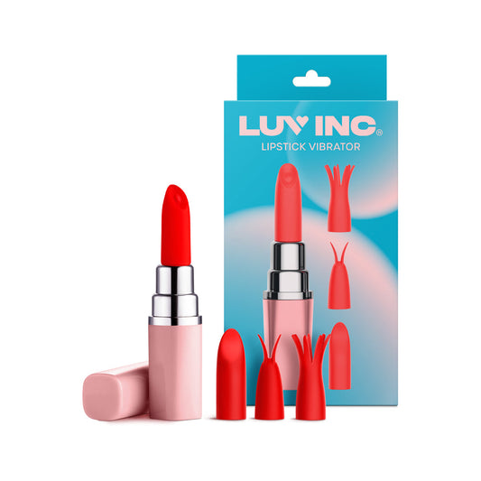 Luv Inc Lv57 Lipstick Vibrator – Rechargeable Silicone Bullet – Light Pink