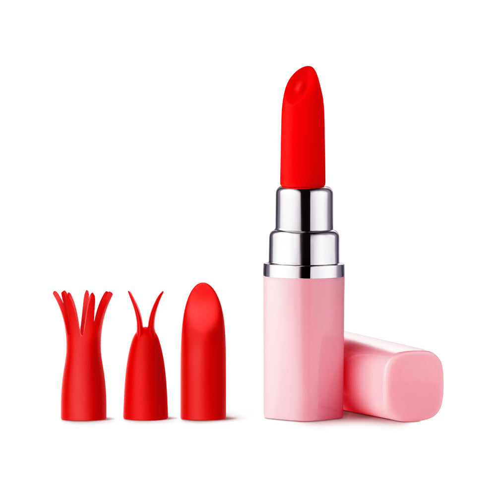 Luv Inc Lv57 Lipstick Vibrator – Rechargeable Silicone Bullet – Light Pink