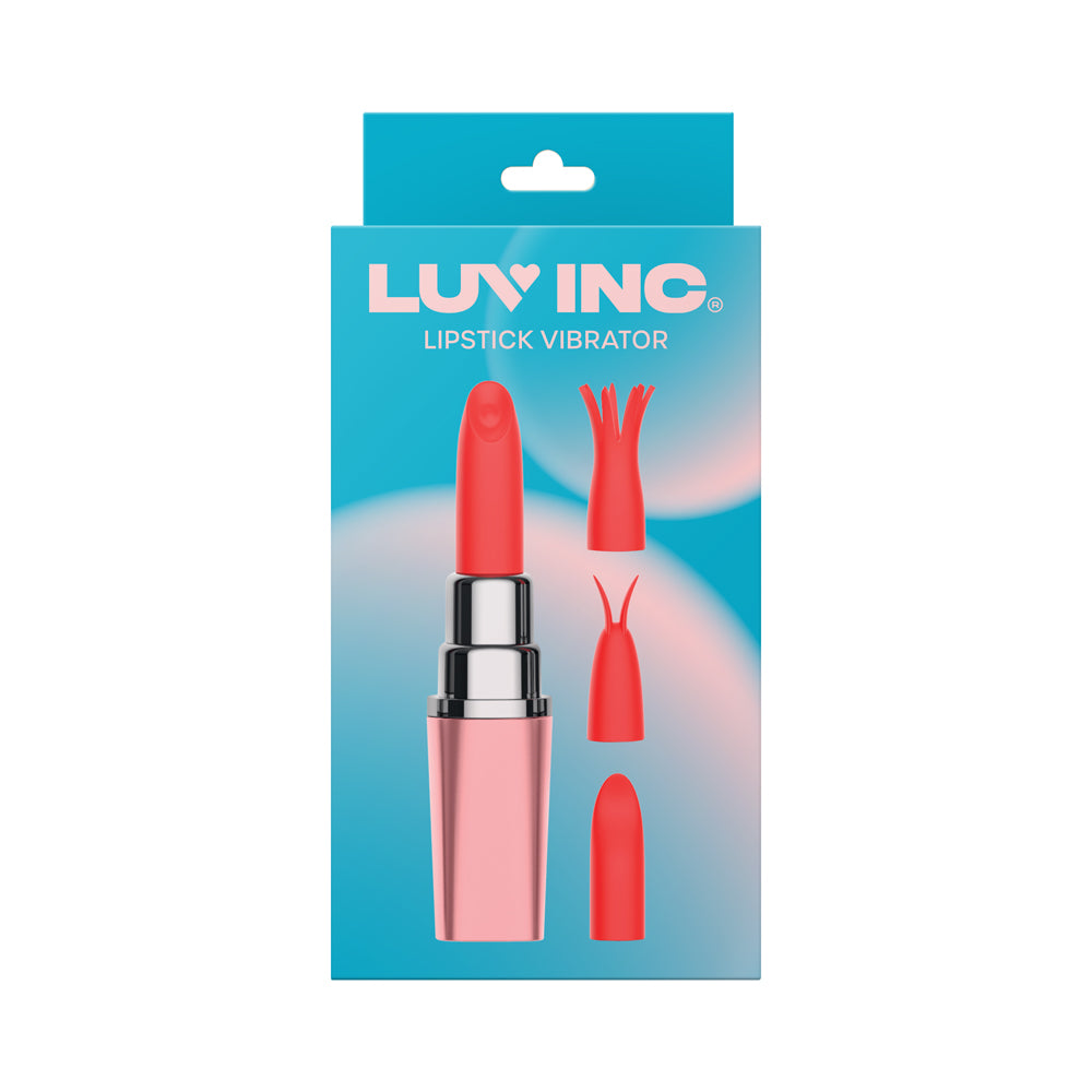 Luv Inc Lv57 Lipstick Vibrator – Rechargeable Silicone Bullet – Light Pink