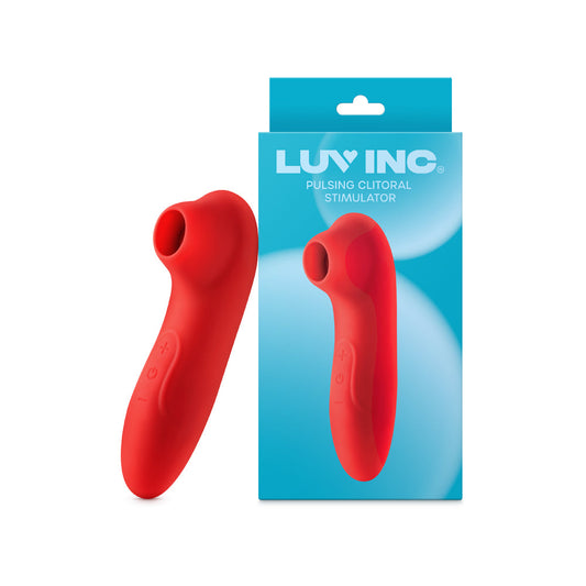 Luv Inc Cs19 Pulsing Clitoral Stimulator – Red – Rechargeable Silicone