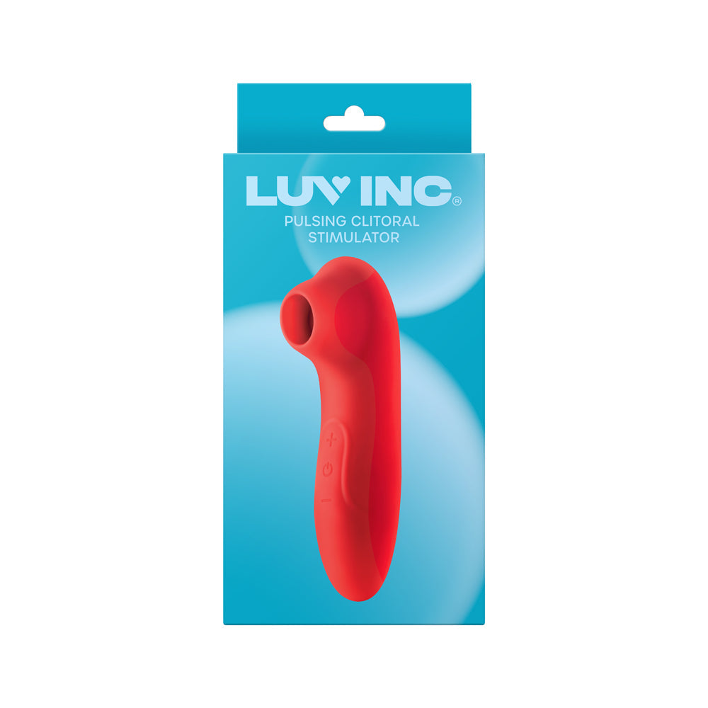 Luv Inc Cs19 Pulsing Clitoral Stimulator – Red – Rechargeable Silicone
