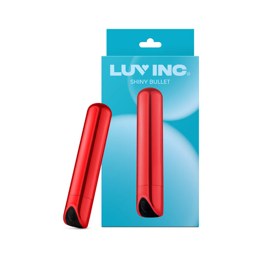 Luv Inc SB33 Shiny Bullet Vibrator – Red – 10 Vibration Modes