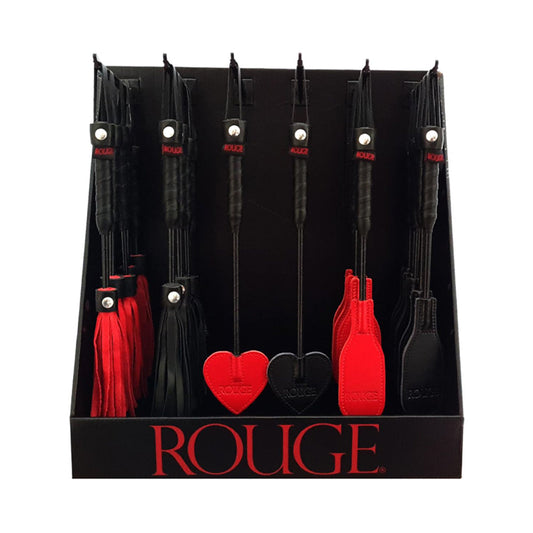 Rouge Mini Crops & Flogger Counter Display – Assorted Colors – 36-Piece Display