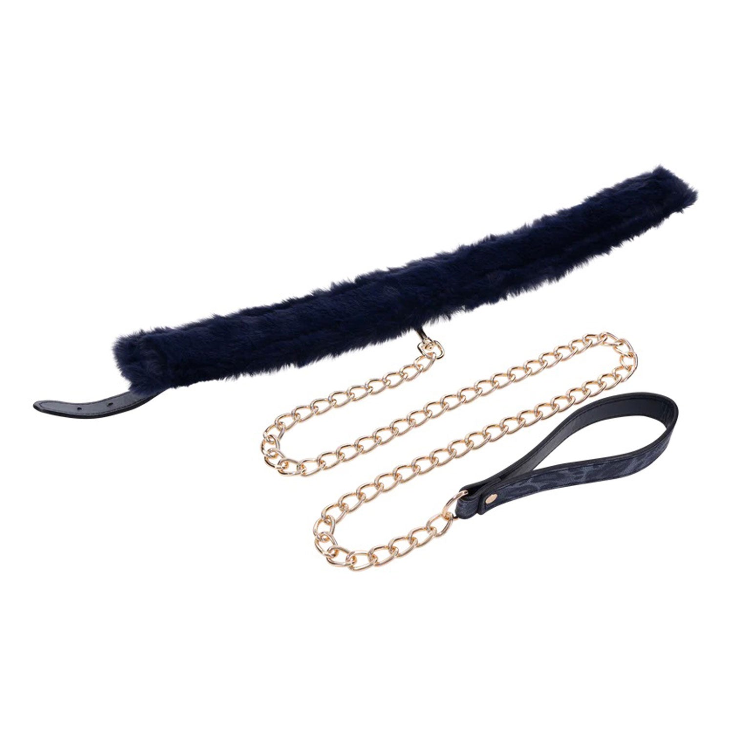 Sportsheets Cougar Fur Collar and Leash Set – Blue