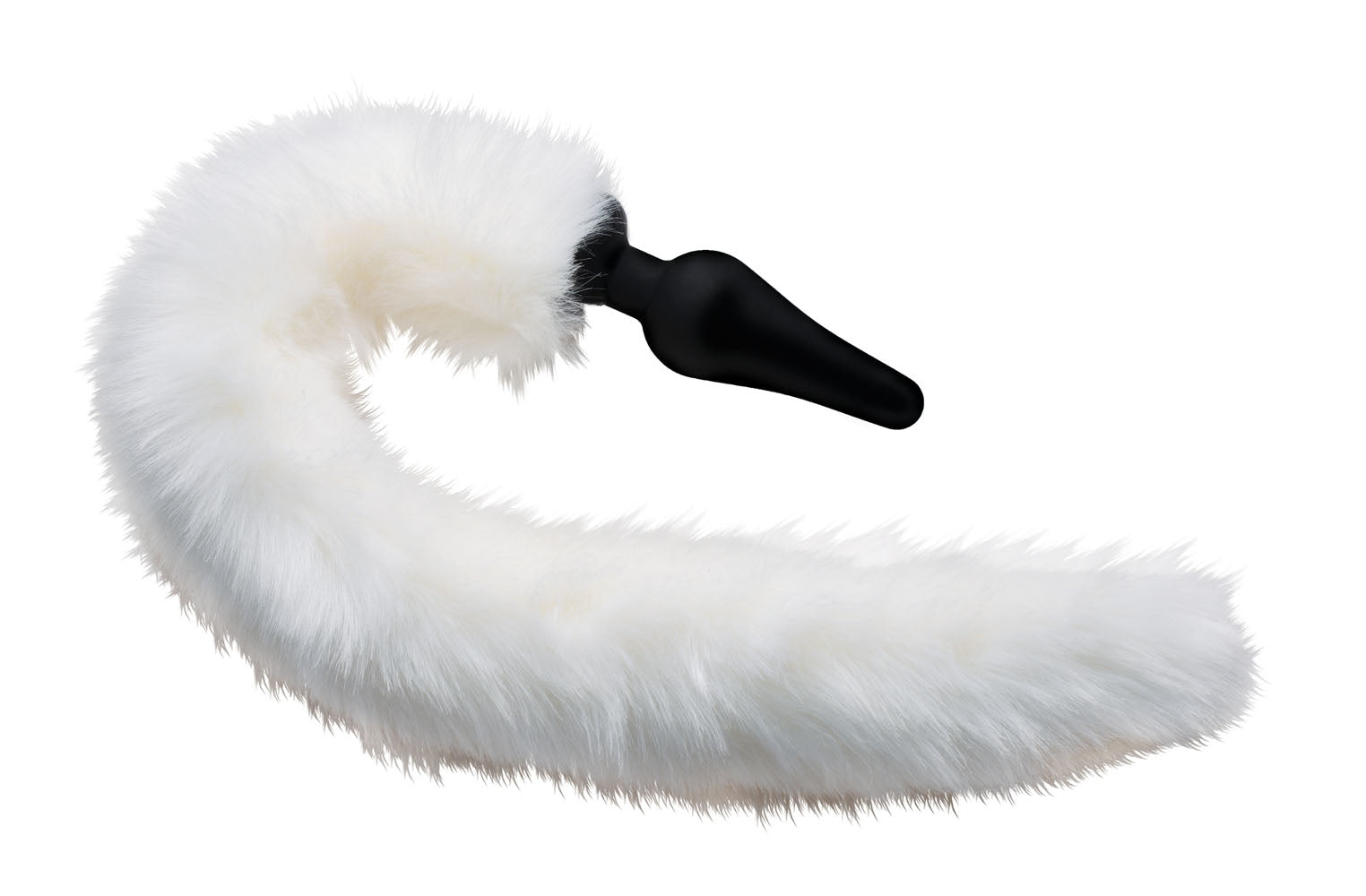 XR Brands White Fox Tail Anal Plug and Ears Set – White