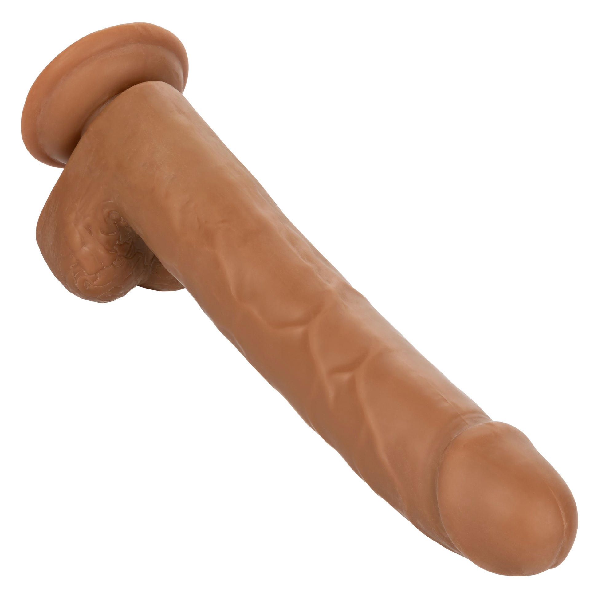 CalExotics Size Queen 10-Inch Realistic Dildo with Suction Cup Base - Brown