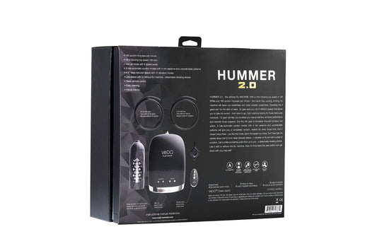 VeDO Hummer 2.0 Hands-Free BJ Machine with 180 RPM and Detachable Vibrating Sleeve