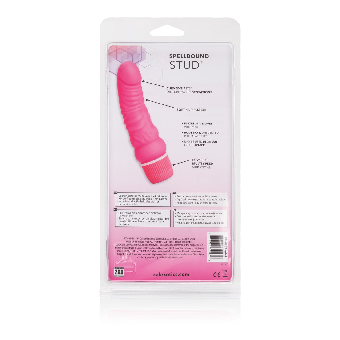 CalExotics Spellbound Curved Jack – Multi-Speed Vibrator – Pink
