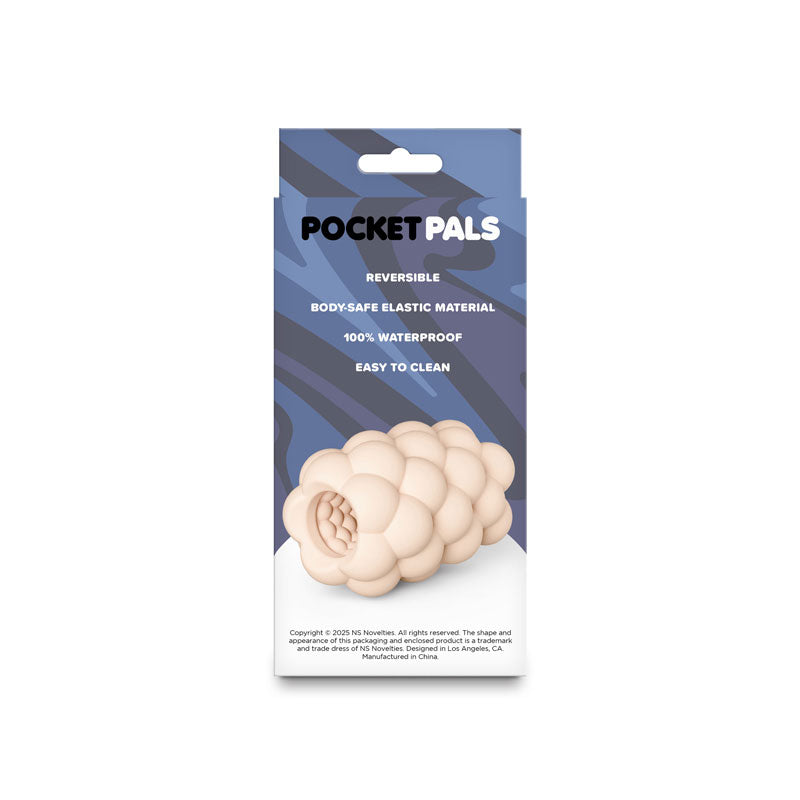 nsnovelties Pocket Pals Bubbles White - Reversible TPE Stroker
