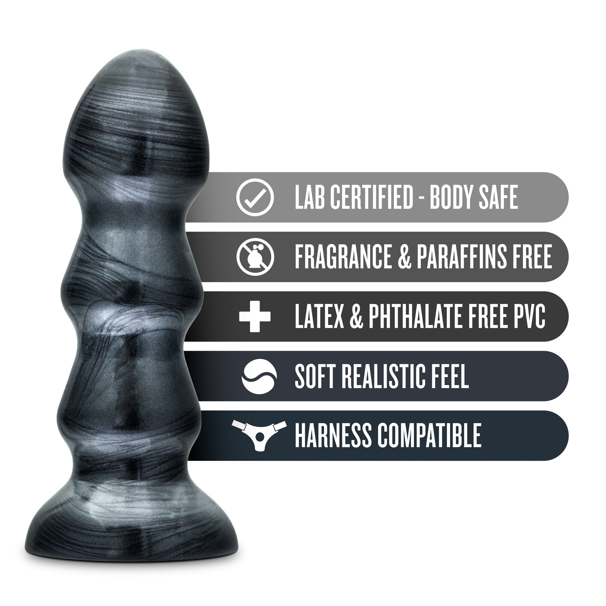 Blush Jet Black Jack Pro-Sized Anal Plug – Carbon Metallic Black