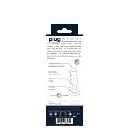 VeDO Plug Rechargeable Anal Vibe - 10 Vibration Modes - Black