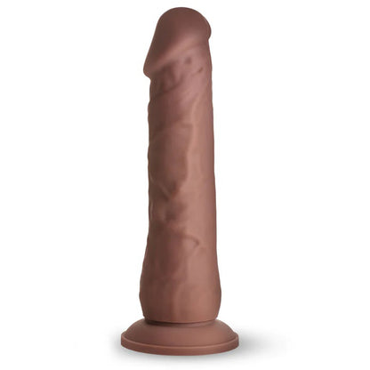 Easy Riders 7" Silicone Dildo – Realistic Design with Suction Cup – Dark Brown