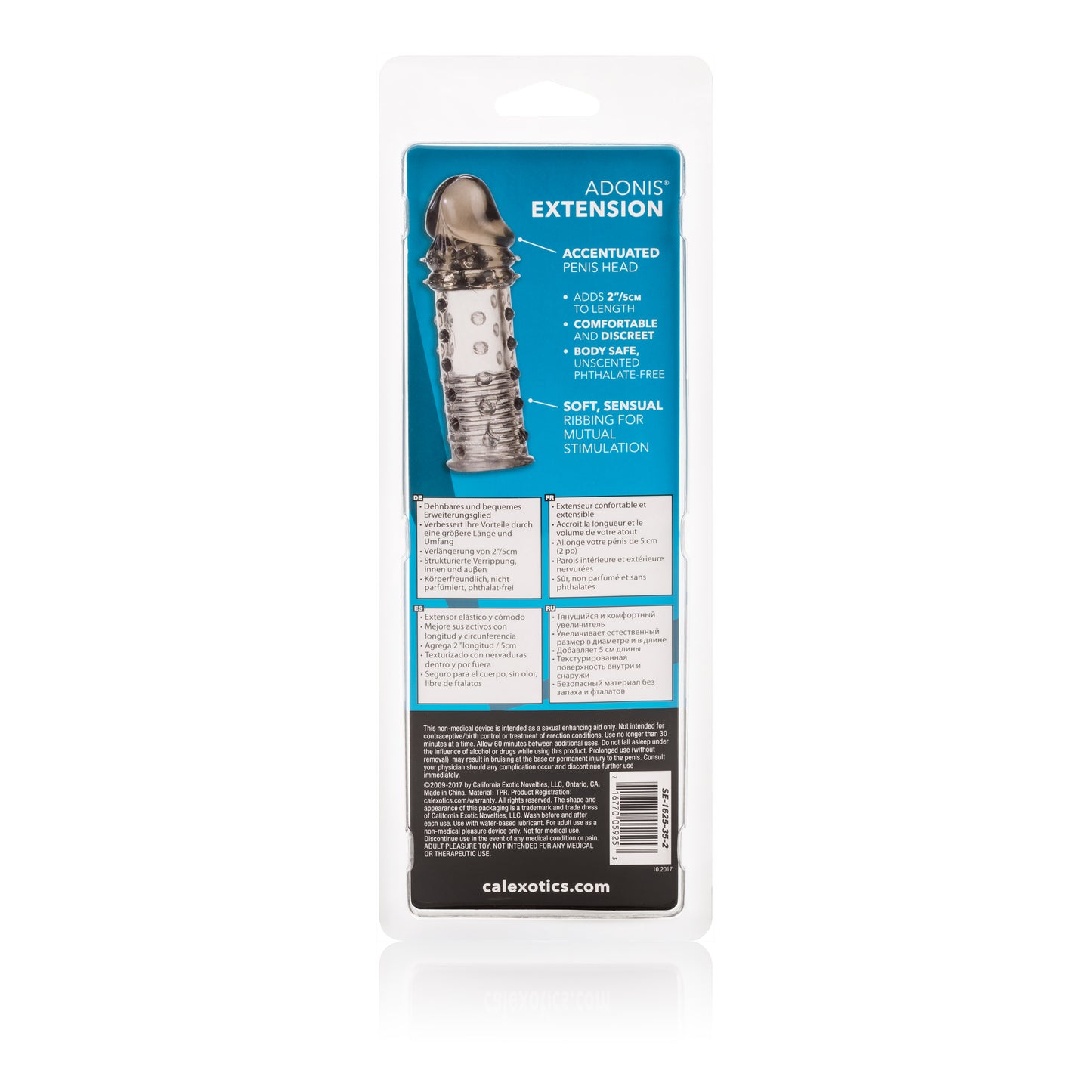 CalExotics Adonis Extension - Penis Sleeve - Gray