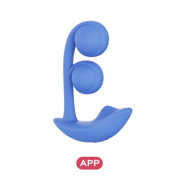 Honey Play Box Melody Wearable Dual Vibrator - Blue - Waterproof with App Control