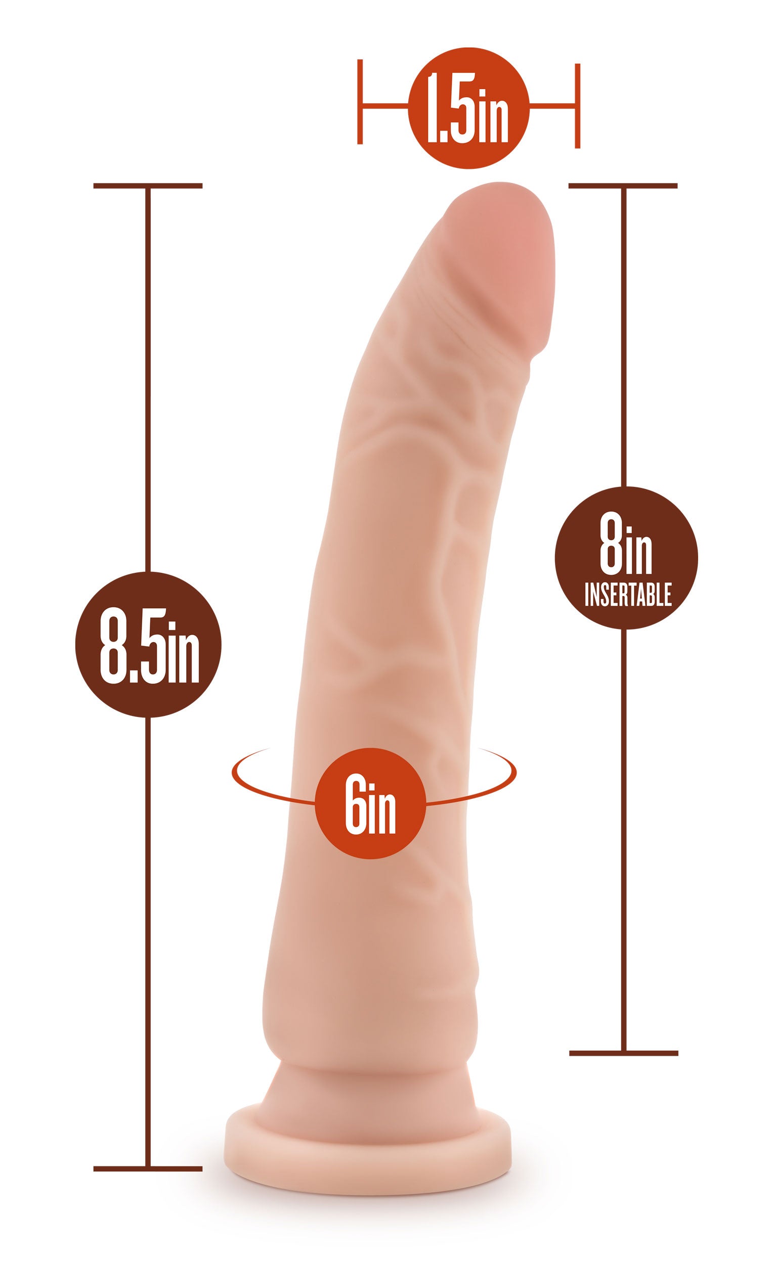 Dr. Skin Dr. Noah 8 Inch Dong with Suction Cup - Vanilla