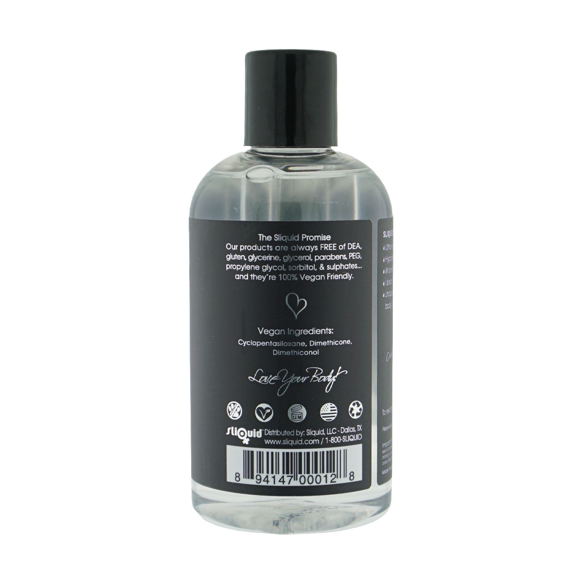 Sliquid Naturals Silver Silicone Personal Lubricant – 8.5 Fl. Oz. Waterproof
