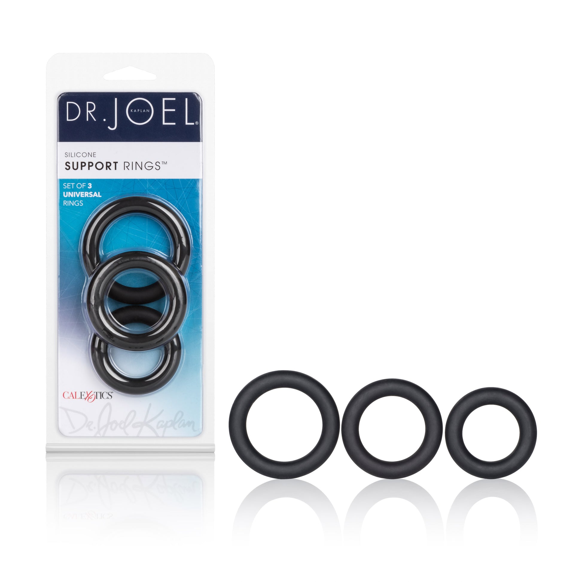Dr. Joel Kaplan Silicone Support Rings - Black - Set of 3 Sizes