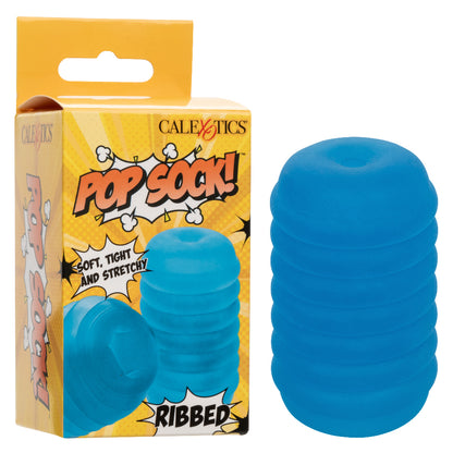 CalExotics Pop Sock Ribbed Stroker – Blue