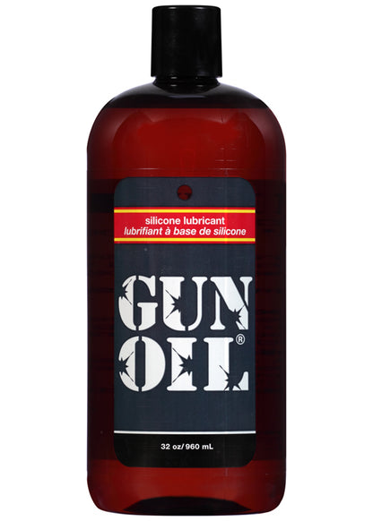 Gun Oil Silicone Lubricant - 32 Oz - Silicone-Based with Aloe Vera and Vitamin E