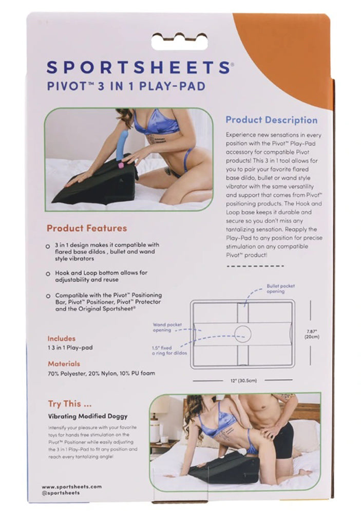 Sportsheets Pivot 3 in 1 Play Pad – Black
