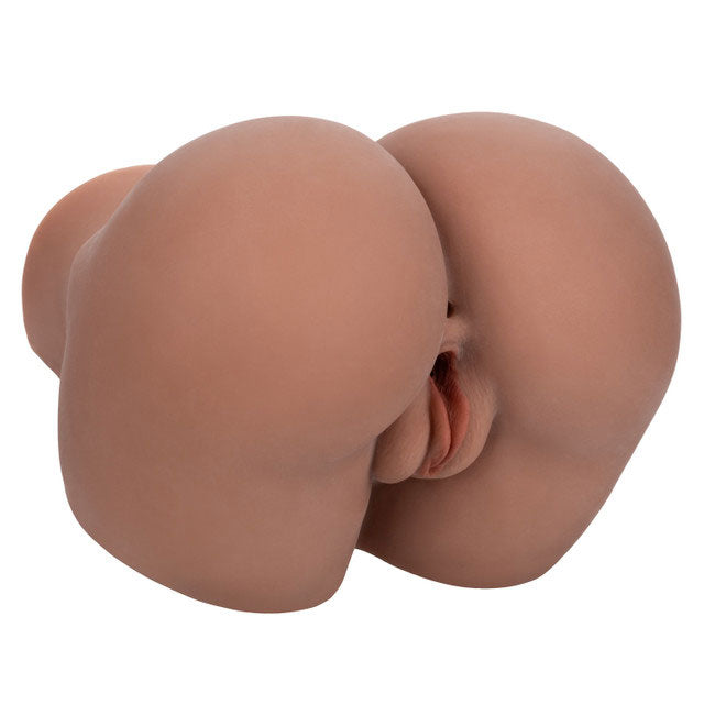 CalExotics Stroke It Vibrating Twerking BBL - Life-Size Stroker with Dual Motors - Brown