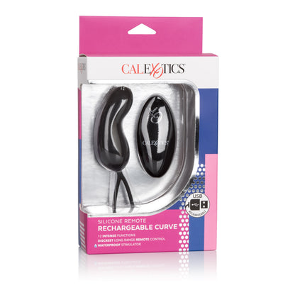 CalExotics Silicone Remote Rechargeable Curve Mini Massager - Black