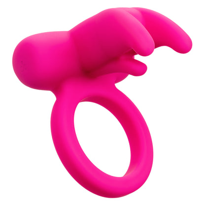 CalExotics Silicone Rechargeable Triple Clit Flicker – Pink – Multi-Function Vibrating Couples Enhancer