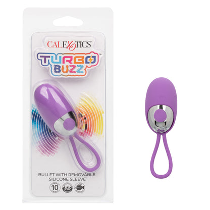 CalExotics Turbo Buzz Bullet Vibrator with Removable Silicone Sleeve – Purple