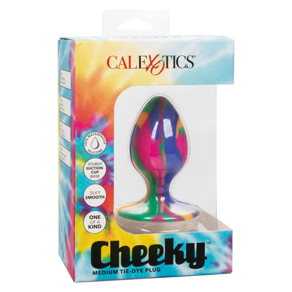 CalExotics Cheeky Medium Tie-Dye Plug with Suction Cup Base - Multi